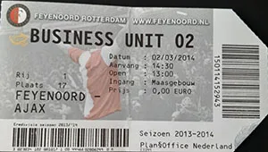 Toegangskaart Feyenoord – AFC Ajax