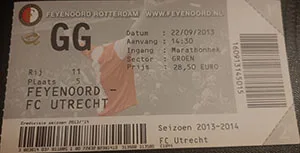 Toegangskaart Feyenoord – FC Utrecht