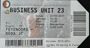 Toegangskaart Feyenoord – Roda JC
