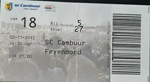 Toegangskaart Cambuur – Feyenoord
