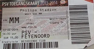 Toegangskaart PSV – Feyenoord