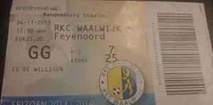 Toegangskaart RKC Waalwijk – Feyenoord