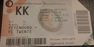 Toegangskaart Feyenoord – FC Twente