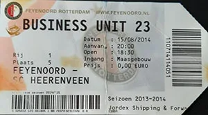 Toegangskaart Feyenoord – sc Heerenveen