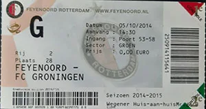 Toegangskaart Feyenoord – FC Groningen