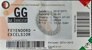Toegangskaart Feyenoord – Excelsior