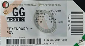Toegangskaart Feyenoord – PSV