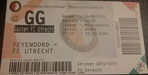 Toegangskaart Feyenoord – FC Utrecht