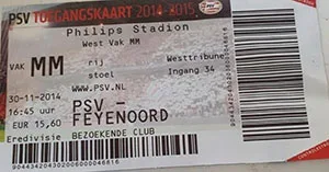 Toegangskaart PSV – Feyenoord