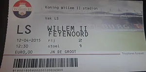 Toegangskaart Willem II – Feyenoord