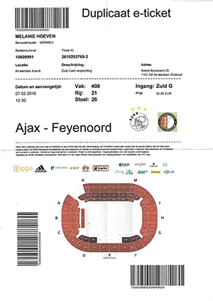 Toegangskaart AFC Ajax – Feyenoord