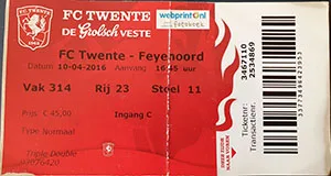 Toegangskaart FC Twente – Feyenoord