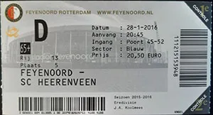 Toegangskaart Feyenoord – sc Heerenveen