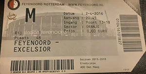Toegangskaart Feyenoord – Excelsior