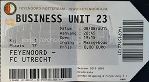 Toegangskaart Feyenoord – FC Utrecht