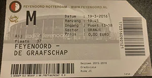 Toegangskaart Feyenoord – De Graafschap