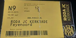 Toegangskaart Roda JC – Feyenoord