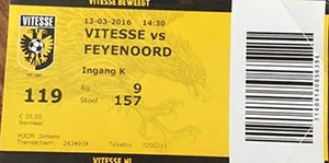 Toegangskaart Vitesse – Feyenoord