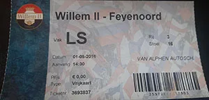 Toegangskaart Willem II – Feyenoord