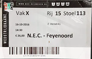 Toegangskaart SC NEC – Feyenoord