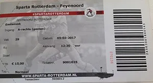 Toegangskaart Sparta Rotterdam – Feyenoord