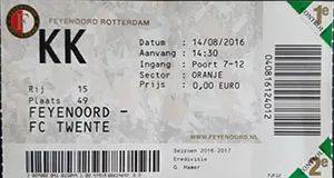 Toegangskaart Feyenoord – FC Twente