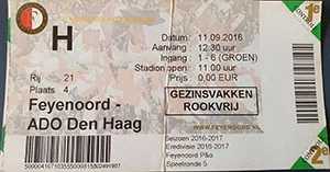 Toegangskaart Feyenoord – ADO Den Haag