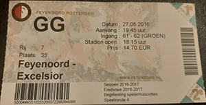 Toegangskaart Feyenoord – Excelsior