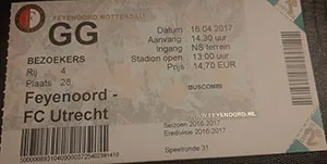Toegangskaart Feyenoord – FC Utrecht