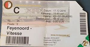 Toegangskaart Feyenoord – Vitesse