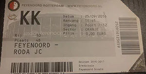 Toegangskaart Feyenoord – Roda JC