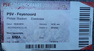 Toegangskaart PSV – Feyenoord