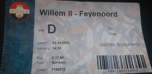 Toegangskaart Willem II – Feyenoord
