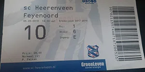 Toegangskaart sc Heerenveen – Feyenoord