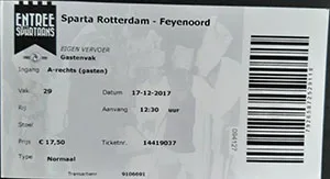 Toegangskaart Sparta Rotterdam – Feyenoord