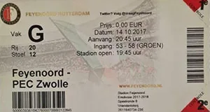 Toegangskaart Feyenoord – PEC Zwolle