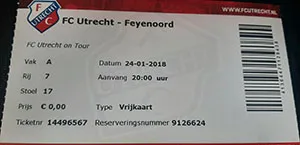Toegangskaart FC Utrecht – Feyenoord