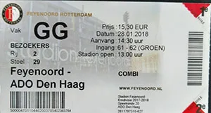 Toegangskaart Feyenoord – ADO Den Haag