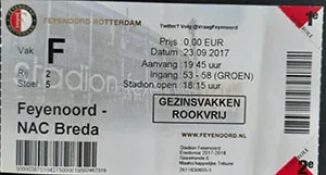 Toegangskaart Feyenoord – NAC Breda
