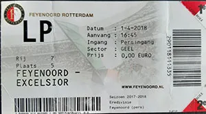 Toegangskaart Feyenoord – Excelsior