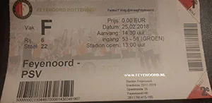 Toegangskaart Feyenoord – PSV
