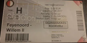 Toegangskaart Feyenoord – Willem II