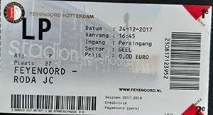 Toegangskaart Feyenoord – Roda JC
