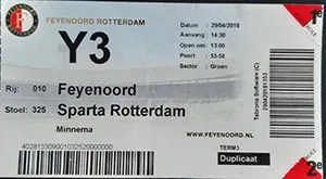 Toegangskaart Feyenoord – Sparta Rotterdam