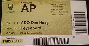 Toegangskaart ADO Den Haag – Feyenoord