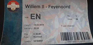 Toegangskaart Willem II – Feyenoord