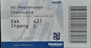 Toegangskaart sc Heerenveen – Feyenoord