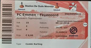 Toegangskaart FC Emmen – Feyenoord