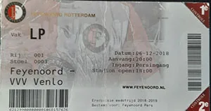 Toegangskaart Feyenoord – VVV Venlo