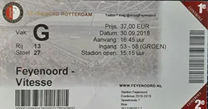 Toegangskaart Feyenoord – Vitesse